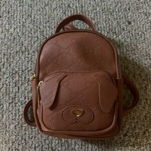 Betsey Johnson Tan Dog Motif Backpack